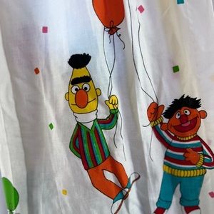 1980s - 1990s Jim Henson Sesame Street curtains, set of 2 , made in Canada